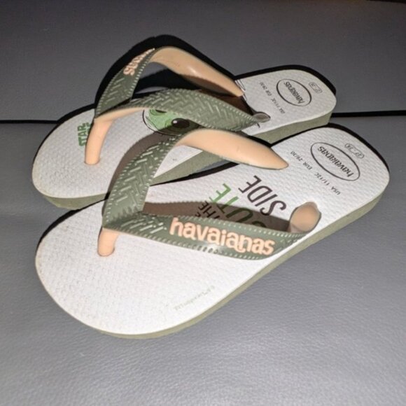Havaianas Star Wars Baby Yoga Grogu Come To The Cute Side Flip Flop Sandal 11/12 - Picture 4 of 5